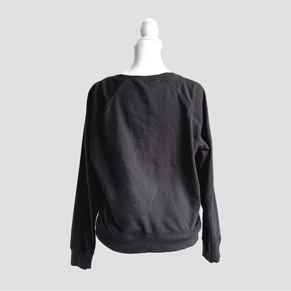 Rebecca Minkoff Rebel Print Pullover Black Sweatshirt - Picture 3 of 8